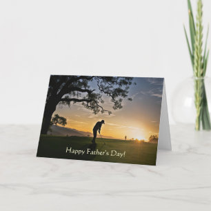 Carte Joyeuse Fête des Pères avec thème de golf