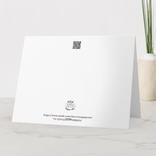 Carte Joyeuse Fête des Pères Bleu blanc  (Dos)