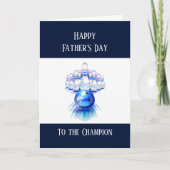 Carte Joyeuse Fête des Pères Bowling Quille Boule (Devant)