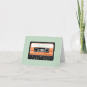 Carte Joyeuse Fête des Pères Cassette Audio Rétro (Devant)