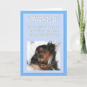 Carte Joyeuse fête des Pères Cavalier King Charles Spani