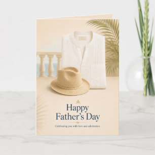 Carte Joyeuse Fête des Pères Chemise en Lin Afro Caribée
