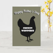 Carte Joyeuse Fête des Pères Chuchoteur de Poulets (Fleur jaune)