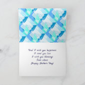 Carte Joyeuse fête des Pères ! Couleur bleu moderne (Intérieur)