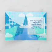Carte Joyeuse Fête des Pères ! Couleur bleu moderne (Intérieur)
