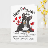 Carte Joyeuse Fête des Pères de votre bouledogue f (Fleur jaune)