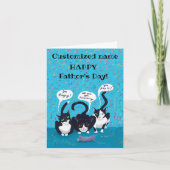 Carte Joyeuse fête des pères des chats (Devant)
