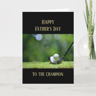 Carte Joyeuse Fête des Pères Golf Golfant Golfeur