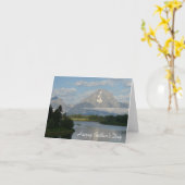 Carte Joyeuse fête des Pères Jackson Hole River Card (Fleur jaune)