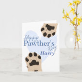 Carte Joyeuse Fête des Pères - Jeu de mots Papa Chien (Fleur jaune)