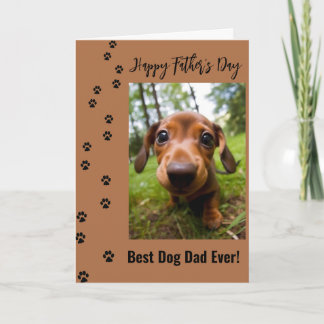 Carte Joyeuse fête des pères Meilleur papa chien de tous