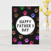 Carte Joyeuse Fête des Pères Meilleur Papa Chien Ever Em (Fleur jaune)