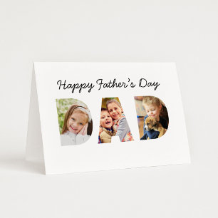 Carte Joyeuse Fête des Pères Papa Collage de Photos Pers