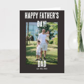 Carte Joyeuse Fête des Pères papa établi (Devant)