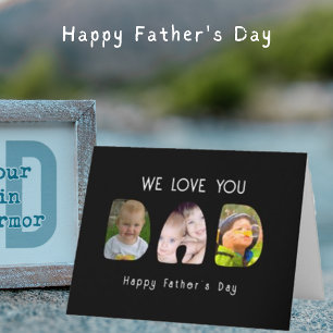 Carte Joyeuse Fête des Pères Papa - Nous t'aimons - Phot