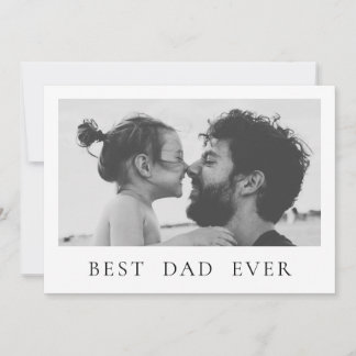 Carte Joyeuse fête des pères photo minimaliste meilleur