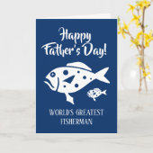 Carte Joyeuse Fête des Pères pour le meilleur pêch (Fleur jaune)