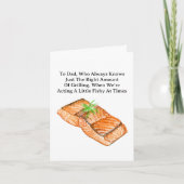 Carte Joyeuse Fête des Pères Saumon Grillé (Devant)