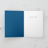 Carte Joyeuse Fête des Pères simple moderne bleu (Intérieur)