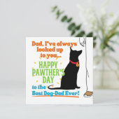 Carte Joyeuse Fête des Pères toutou Papa (Debout devant)