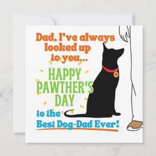 Carte Joyeuse Fête des Pères toutou Papa