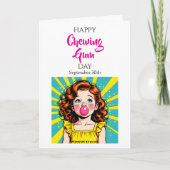Carte Joyeuse Fête du chewing-gum ! 30 septembre (Devant)