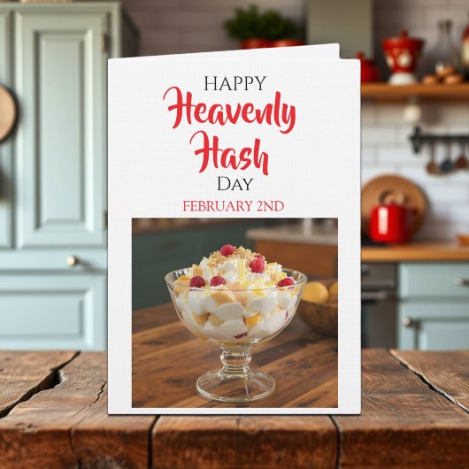Carte Joyeuse fête du Heavenly Hash ! 2 février