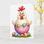 Carte Joyeuse Fête du Nouveau Poussin (Fleur jaune)