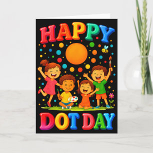 Carte Joyeuse Fête du Point 2025 Enseignants Enfants Poi