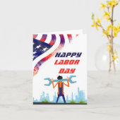 Carte Joyeuse fête du Travail  (Fleur jaune)