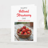 Carte Joyeuse Fête Nationale de la Fraise | 27 février (Devant)