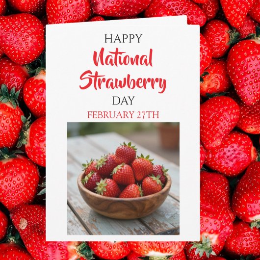 Carte Joyeuse Fête Nationale de la Fraise | 27 février