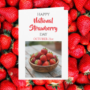 Carte Joyeuse Fête nationale de la fraise   27 février
