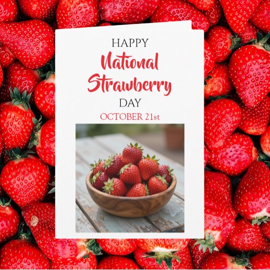 Carte Joyeuse Fête nationale de la fraise | 27 février