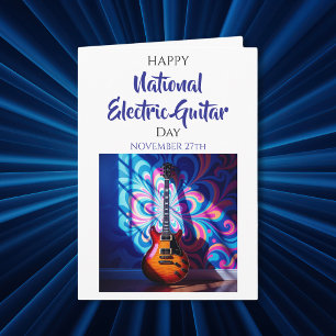 Carte Joyeuse Fête nationale de la guitare électrique ! 