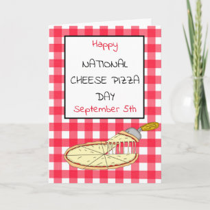 Carte Joyeuse Fête Nationale de la Pizza au Fromage le 5