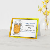 Carte Joyeuse Fête nationale des amateurs de bière, Funn (Fleur jaune)