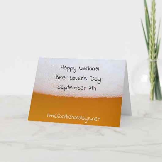 Carte Joyeuse Fête nationale des amateurs de bière, Jour (Devant)