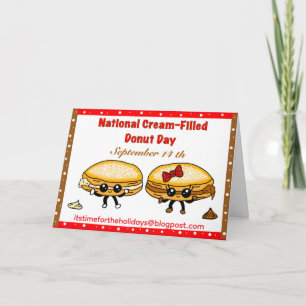 Carte Joyeuse Fête nationale des donuts fourrés à la crè