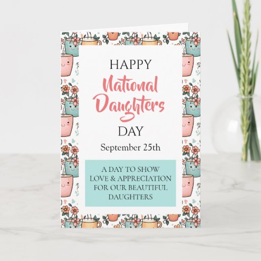 Carte Joyeuse Fête nationale des filles (Devant)