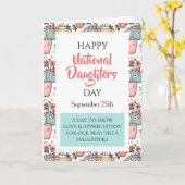 Carte Joyeuse Fête nationale des filles (Fleur jaune)