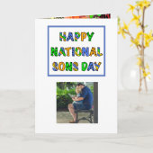 Carte Joyeuse Fête Nationale des Fils | 28 septembre (Fleur jaune)