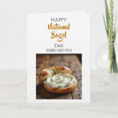 Carte Joyeuse Fête Nationale du Bagel | 9 février (Devant)