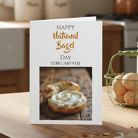 Carte Joyeuse Fête Nationale du Bagel | 9 février