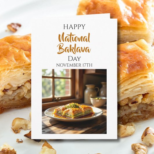 Carte Joyeuse Fête nationale du baklava | 17 novembre