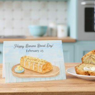 Carte Joyeuse Fête nationale du pain de banane 23 févrie