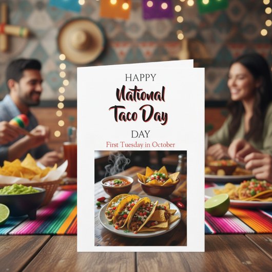 Carte Joyeuse fête nationale du taco ! Premier mardi d'o