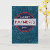 Carte Joyeuse Fête Papa Pailletée (Fleur jaune)