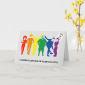 Carte Joyeuse Fierté Gay Sortie des Congratulations Pers (Fleur jaune)