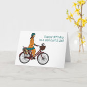 Carte Joyeuse fille 1 (Fleur jaune)